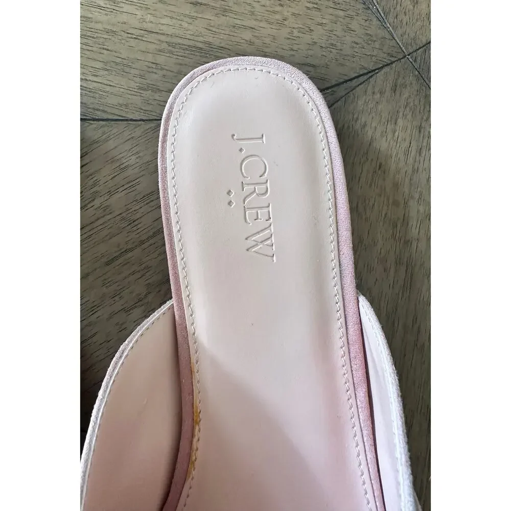 J Crew Women's Soft Pink Mule Pointed Toe Slides - Easy Slip On NWOT - Picture 3 of 6